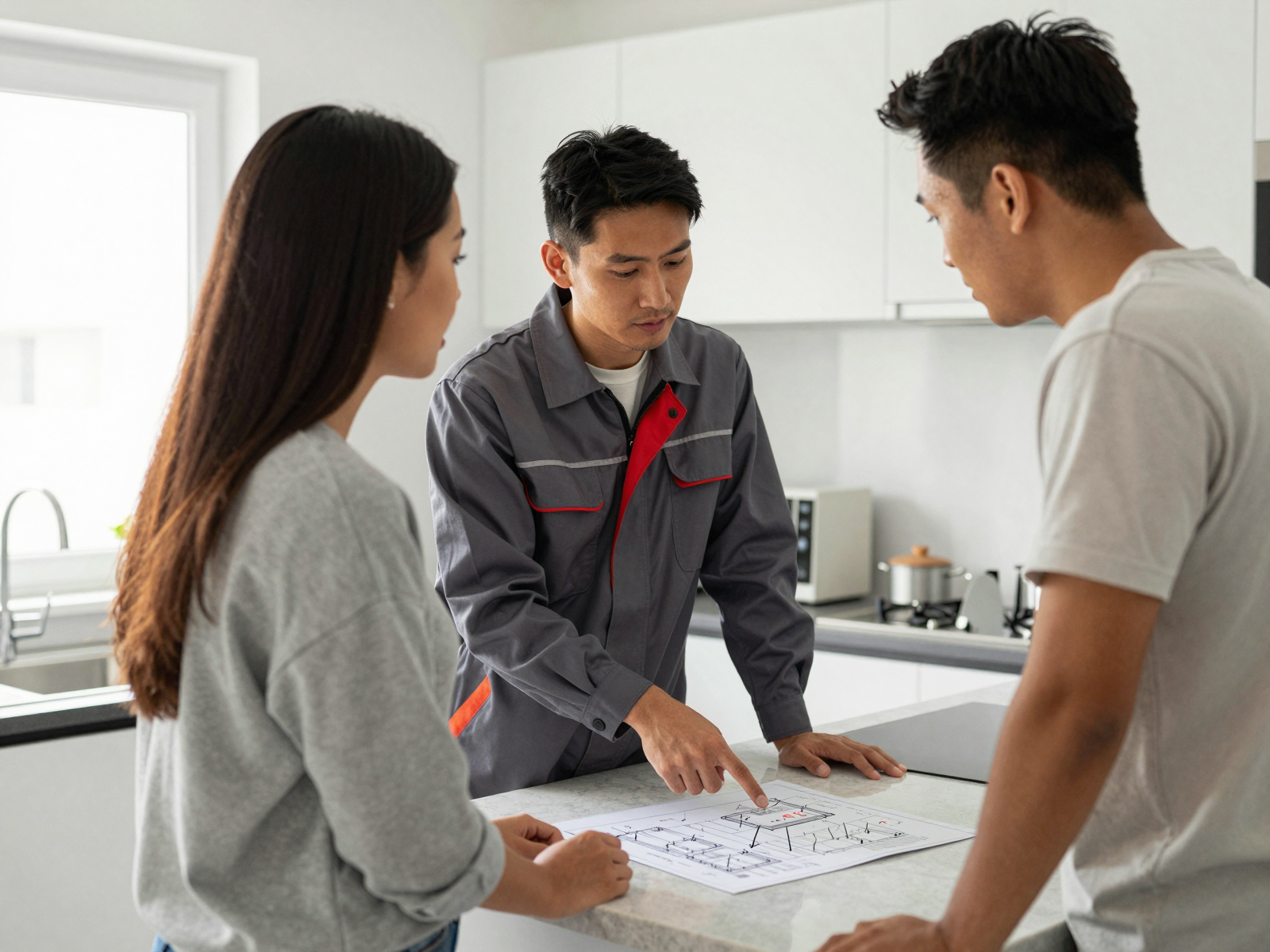 Premier Electric Service team member performing electrical work